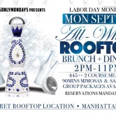 All White Rooftop Brunch + Dinner